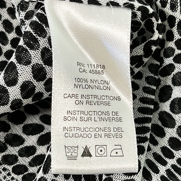 Michael Kors Layered Sheer Sleeveless Blouse Dot Pattern V-Neck - Picture 11 of 11